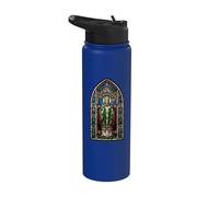 Irish St. Patrick Gothic Stained Glass Window Irlanda Stainless Steel Insulated Water Bottle