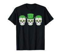 Irish Sugar Skull Paddys St Patricks Day Calavera Messicana Maglietta
