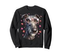 Irish Wolfhound Dog San Valentino Cuore Occhiali da Sole Felpa