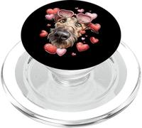 Irish Wolfhound Dog San Valentino Cuore Occhiali da sole PopSockets PopGrip per MagSafe