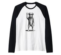 Irish Wolfhound, Musica Rock, retrò, Vintage, Amante dei Cani Maglia con Maniche Raglan