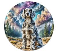 Irish Wolfhound, Rompicapo Circolare Da 1000 Pezzi Con Pet Dog, Pensato Per Chi Ama Le Sfide Visive Complesse 1000pcs (67.5x67.5cm)