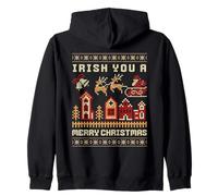 Irish You A Merry Christmas Ugly Felpa con Cappuccio