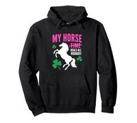 Irish You Were a Horse Funny St Patricks Day Equestre Felpa con Cappuccio
