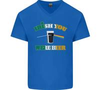 Irish You Were Beer Maglietta In Cotone A V Per Uomo Del Giorno Di San Patrizio