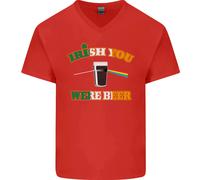 Irish You Were Beer Maglietta In Cotone A V Per Uomo Del Giorno Di San Patrizio