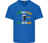 Irish You Were Beer Maglietta In Cotone A V Per Uomo Del Giorno Di San Patrizio