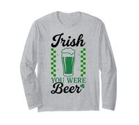 Irish You Were Beer St Patrick's Day Fun Maglia a Manica