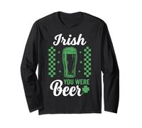 Irish You Were Beer St Patrick's Day Fun Maglia a Manica