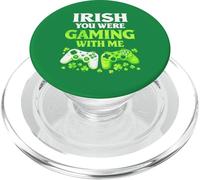 Irish You Were Gaming With Me Funny St Patrick's Day Gamer PopSockets PopGrip per MagSafe
