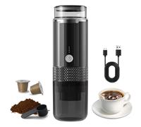Irishom Macchina da caffè Elettrica Portatile con un Pulsante e 4 Spie Luminose di Alimentazione, Macchina da caffè Portatile Ricaricabile Senza Fili, Funziona con Capsule di tè Al