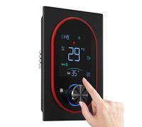 Irishom Termostato Intelligente per Acqua Domestica Riscaldamento Elettrico Caldaia a Gas Termostato AC con Touch Screen Digitale VA e Manopola Regolabile 5+1+1 Programmazione