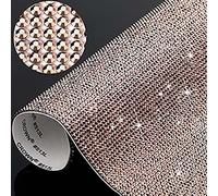 IRIVER BLANK 12000 adesivi con strass da 2 mm, in foglie, autoadesivi per riparare il calore, con effetto glitterato, perfetti per la decorazione di auto e fai da te (oro rosa)