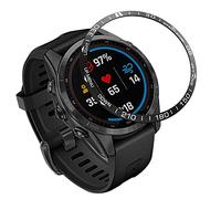 IRJFP Custodia protettiva ad anello per Garmin Fenix 7 7X anello lunetta styling telaio tachimetro custodia cover anelli di metallo protezione antigraffio (colore: nero, dimensioni: per Fenix 7)