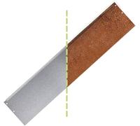 IRKA 1004-003 Bordo prato stretto - 100 x 0,1 cm - Bordo letto in acciaio corten con doppio attacco a vite - Altezza 24 cm