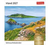 Irland Sehnsuchtskalender 2027 - Wochenkalender mit 53 Postkarten: Fernweh in einem Foto-Kalender zum Aufstellen. Die schönsten Landschaften Irlands in einem Tischkalender.