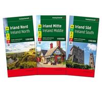 Irland, Straßen- und Freizeitkarten. Set 1:150.000: 3 Blätter in Kunststoff-Hülle mit Infoguide und Top Tips: AK 6702