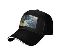 Irlanda All'aperto Contea Clare The Cliffs Stampa Neutro Sandwich Cappello Stile Fit Tutto L'anno Cappellini Da Baseball Regolabile Snug Secure, Nero , Taglia unica