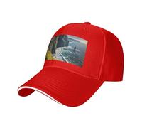 Irlanda All'aperto Contea Clare The Cliffs Stampa Neutro Sandwich Cappello Stile Fit Tutto L'anno Cappellini Da Baseball Regolabile Snug Secure, Rosso, Taglia unica