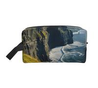 Irlanda All'aperto Contea Clare The Cliffs Stampa Trucco Da Viaggio Cosmetico Portatile Organizzatore Sacchetto Grande Capacità Sacchetto di Immagazzinaggio Sacchetto