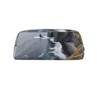 Irlanda All'aperto Contea di Clare The Cliffs Borsa per il trucco per donne e uomini Borsa da viaggio per articoli da toilette Borsa estetica Astuccio grande per matite