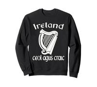 Irlanda Ceol AGUS Craic Gaelico Irlandese St Patricks Day Eire Felpa
