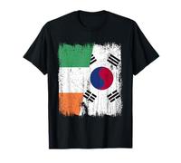 Irlanda Corea del Sud Mezza Bandiera Patrimonio Irlandese della Corea del Maglietta