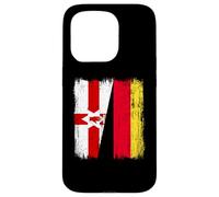 Irlanda del Nord Germania Mezza bandiera Custodia per iPhone 15 Pro