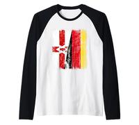Irlanda del Nord Germania Mezza Bandiera Maglia con Maniche Raglan