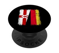 Irlanda del Nord Germania Mezza bandiera PopSockets PopGrip Adesivo