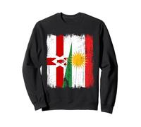 Irlanda del Nord Kurdistan Mezza Bandiera Curdo Irlandese del Nord Felpa