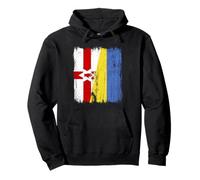 Irlanda del Nord Ucraina Mezza Bandiera Irlanda del Nord Ucraina Felpa con Cappuccio