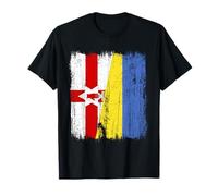 Irlanda del Nord Ucraina Mezza Bandiera Irlanda del Nord Ucraina Maglietta