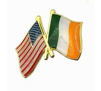 Irlanda Irlandese Eire USA Stati Uniti d'America UE Europa Amicizia Americana Metallo Bandiere Paesi Pin Distintivo, Metallo