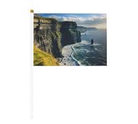 Irlanda Outdoors County Clare The Cliffs 6 pack & 10 Pack Handheld Flag, striscioni su bastone, piccole bandiere per sfilate, feste, bar, compleanni
