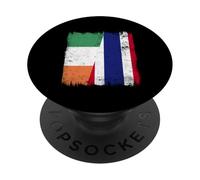 Irlanda Thailandia Mezza bandiera Irlandese Thai Roots PopSockets PopGrip Adesivo