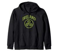 Irlanda Triskele The Smiling Irish Eyes Celtic Triple Spiral Felpa con Cappuccio