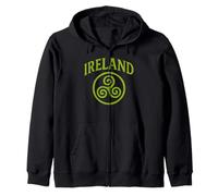 Irlanda Triskele The Smiling Irish Eyes Celtic Triple Spiral Felpa con Cappuccio