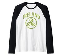 Irlanda Triskele The Smiling Irish Eyes Celtic Triple Spiral Maglia con Maniche Raglan