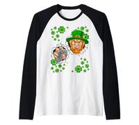 Irlandese Stavo Giocando ai Videogiochi St Patty's Day Gamer Gaming Maglia con Maniche Raglan