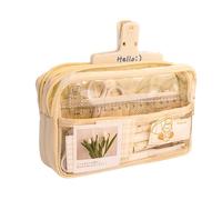irLocy Astuccio portamatite estetico astuccio estetico cancelleria Kawaii carino astuccio trasparente grande astuccio, Beige, Custodia