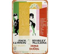 Irma la Douce 1963 Targa in metallo retrò decorazione da parete 30,5 x 20,3 cm poster del film look vintage