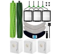 iRobacc 17 pezzi di accessori per robot aspirapolvere iRobot Roomba Combo j7+/j7 plus/j9+/j9 plus/10 MAX, 2 spazzole a rullo, 4 spazzole laterali, 3 sacchetti per aspirapolvere, 3 filtri HEPA, 3 panni
