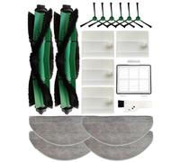 iRobacc Set di 18 Accessori per iRobot Roomba 105 Combo/Combo Essential Y011241, Y011040, Y011640/ Combo 2 Essential Y051240: 2 Spazzola Principale, 4 Salviette, 4 Filtri HEPA, 6 Spazzole Laterali