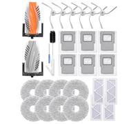 iRobacc Set di 28 accessori per DJI ROMO A/ROMO S/ROMO P, 2, spazzola principale, 6 spazzole laterali, 6 sacchetti per la polvere, 4 filtri HEPA, 8 salviette, 1 cacciavite, 1 spazzola per serbatoio