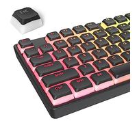iRoboosta Black Pudding - Copritasti in PBT, 117 tasti XDA profilo, copritasti personalizzati per tastiera 75%, set di tappi minimalisti per tastiera meccanica Cherry MX Swithes (nero)