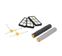 iRobot 4415866 Kit di Ricambi Roomba Serie 800 e 900 Parti Originali, 3 Filtri High Efficiency, 2 Spazzole Laterali, 1 Set in Gomma Multi-Superficie, Bianco/Nero