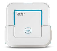iRobot Braava Jet 250 Robot Lavapavimenti 3in1: Pulizia a Secco, a Umido e Lavaggio ad Acqua, Adatto a bagni e cucine, modalità Spot, Bianco/Blu
