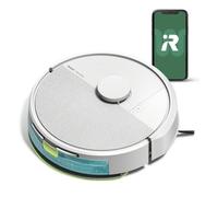 iRobot Roomba 105 Combo, Robot Aspirapolvere Lavapavimenti, Pulizia a 4 Fasi, Navigazione ClearView LiDAR, Rilevamento di Tappeti/Moquette, Pulizia Mirata, Controllo tramite App, Bianco