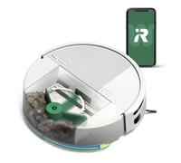 iRobot Roomba 205 DustCompactor Combo, Robot Aspirapolvere Lavapavimenti, Raccoglie e Compatta la Polvere, Navigazione ClearView LiDAR, Rileva Tappeti/Moquette, Controllo tramite App, Bianco